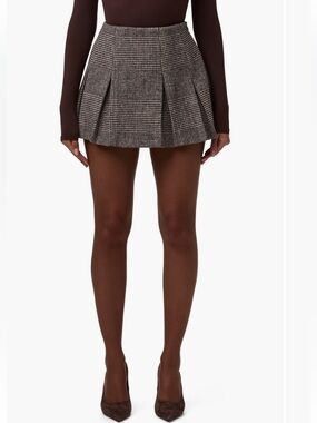Naked wardrobe glen plaid skirt